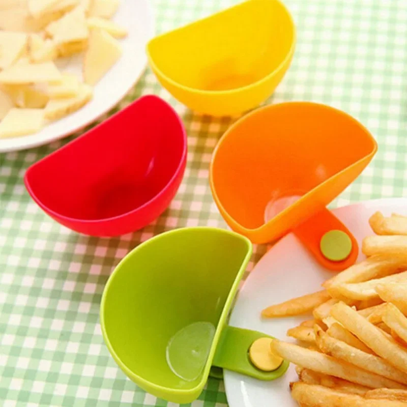 4Pcs Würze Schüssel Dip Clip Schalen Mehrzweck Sauce Gericht Tomatensauce Essig Gewürz Container Haushalt Küche Gadgets Image