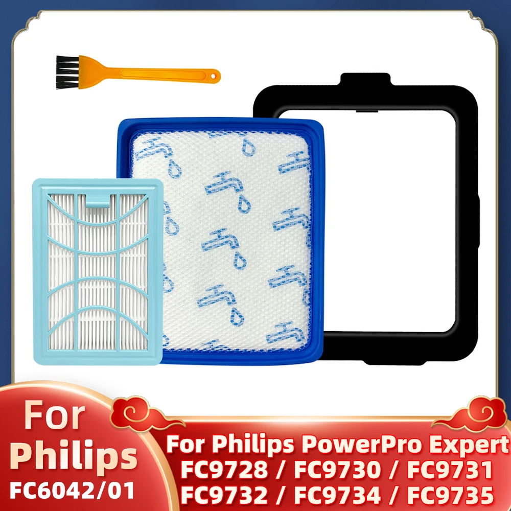 Kompatibel mit Philips PowerPro Expert CP0616 FC9728 FC9730 FC9731 FC9732 FC9733 FC9734 FC9735 Waschbarer Einlassfilter und Ablu Image