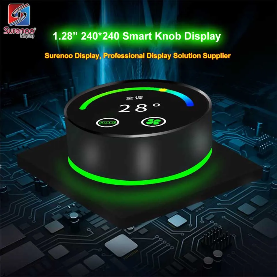 1,28 Zoll 240*240 runde kreisförmige Drehknopf ips serielle uart ui lcd Modul Panel Display Bildschirmsc halter Schlüssel für di Image