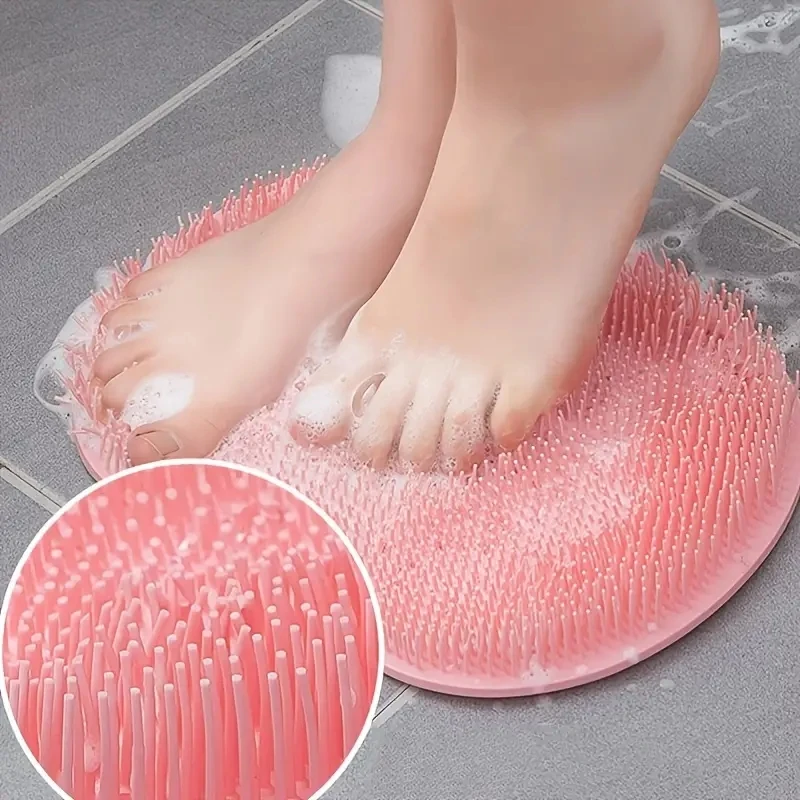 Peeling-Fußbürste und Rückenschrubber, rutschfester Saugnapf – Tiefenreinigungs- und Peeling-Werkzeug zur Entfernung von Körperschmutz Image