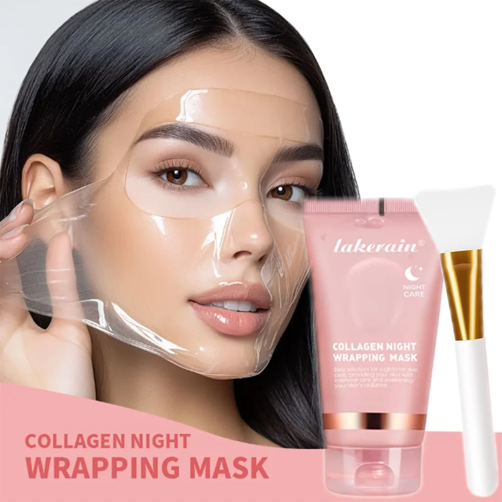 75 ml Kollagen-Wickelmaske, abziehbare Maske und Bürste, tiefe Feuchtigkeit, spendet Feuchtigkeit, aufhellende Gesichtshaut, Gesichtsmaske, Hautpflege Image