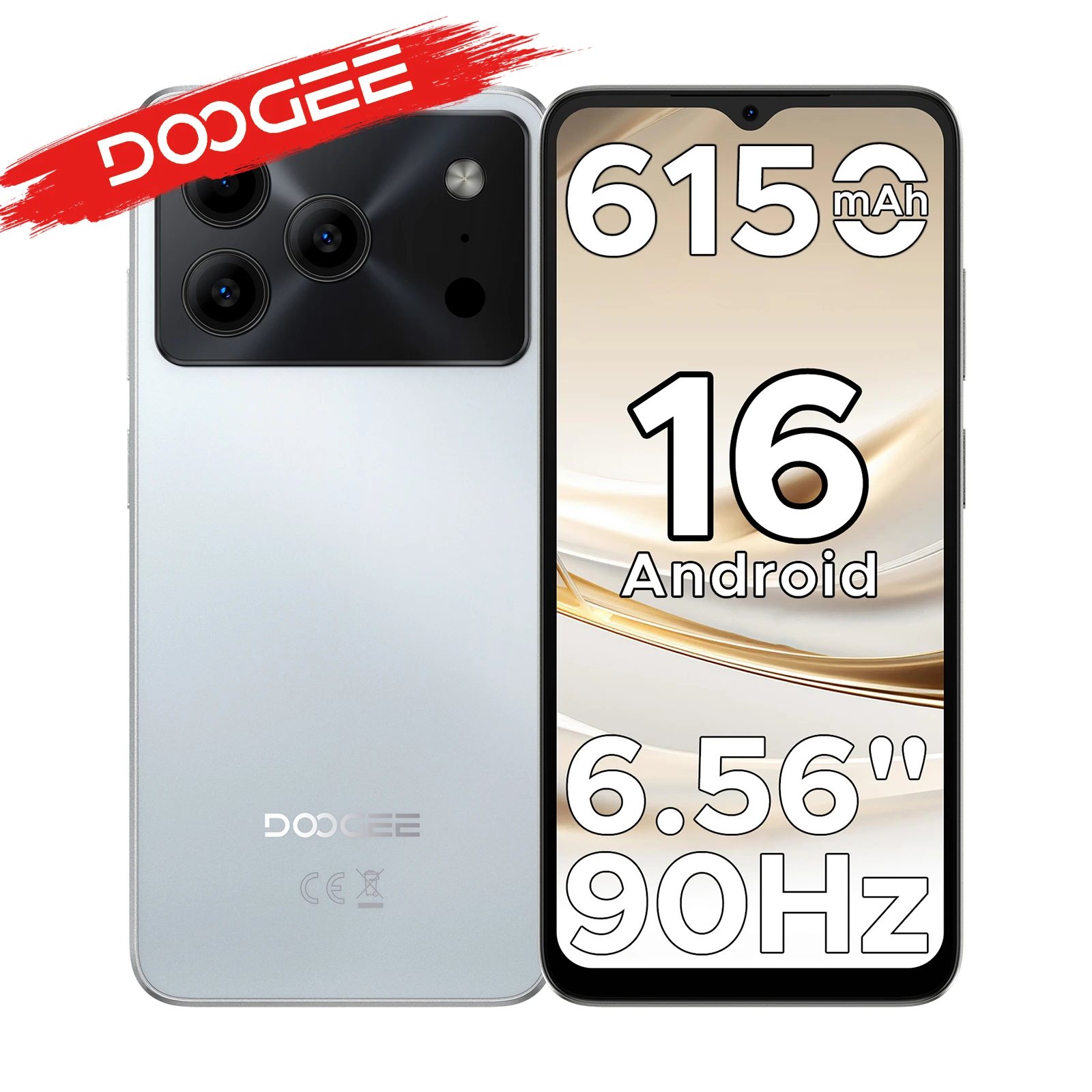 DOOGEE Note 56 neuestes Smartphone Android 16 Zoll, großer Akku, 24 GB RAM (3 + 21), 64 GB ROM, Mobiltelefon Image