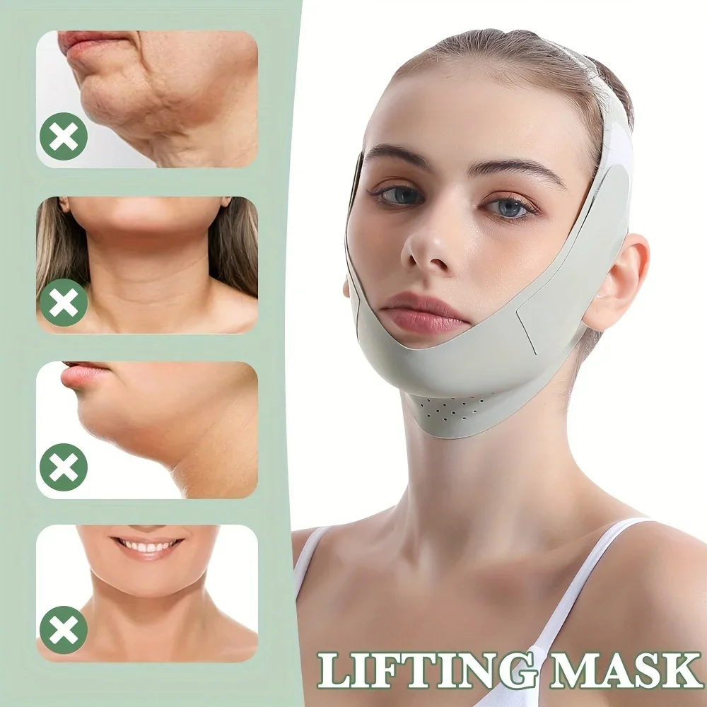 Wiederverwendbare Gesicht Abnehmen Verband V Linie Gesicht Shaper Frauen Kinn Wange Lift Up Gürtel Gesichts Massage Gurt Gesicht Hautpflege Schönheit Werkzeuge Image