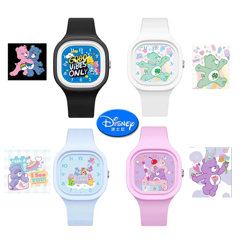 Neue Regenbogen-Bären-Kinderuhren, Cartoon-Stil, niedlicher Bär, Silikon, digitale elektronische Sportuhr, Jungen, Mädchen, Kinder, Geburtstagsgeschenke