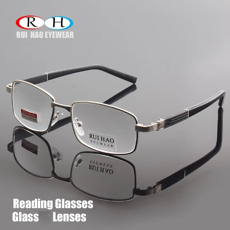 Marken-Lesebrille, klare Glaslinsen, Presbyopie-Brille, Lesebrille +1,00 ~ +4,00, rechteckige Brille, Design 1308 Image