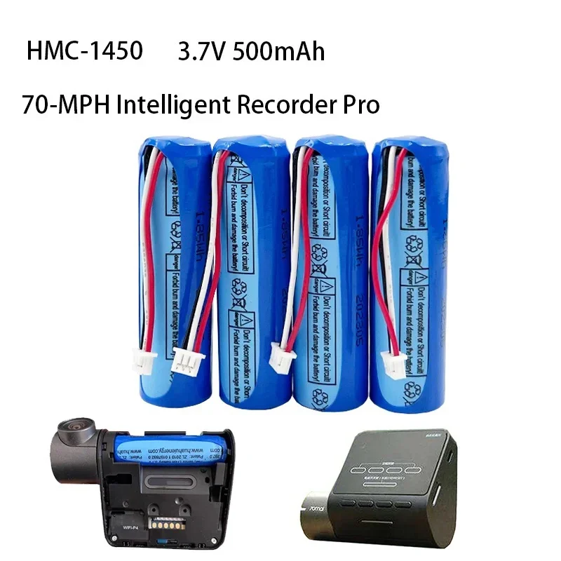 PURFIELD Original HMC1450 70mai Batterie 3,7 V 500 mAh Lithium-Batterie Dash Cam Pro Auto Video Recorder Ersatz DVR Zubehör Image