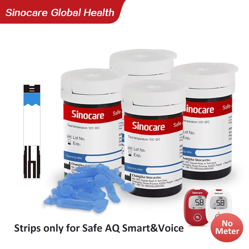 Medizinischer Diabetes-Test Sinocare Safe AQ Blutzucker-Teststreifen (nur für Safe AQ Smart, Safe AQ Voice) Image
