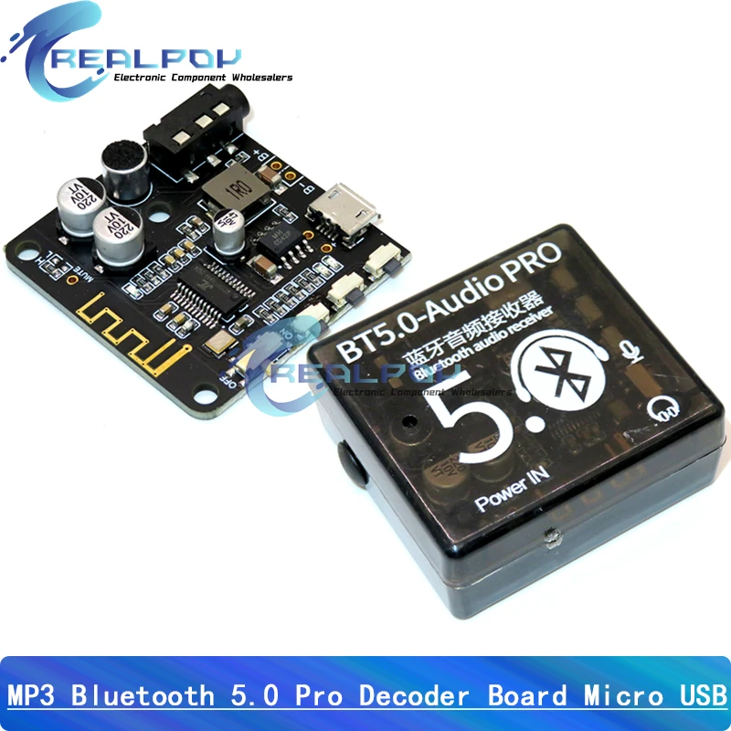 Mini Bluetooth 5,0 Decoder Board Audio Empfänger BT 5,0 PRO MP3 Verlustfreie Player Wireless Stereo Musik Verstärker Modul Mit Fall Image
