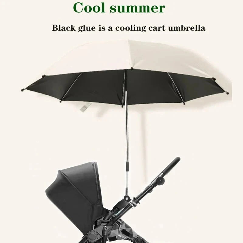Baby Kinderwagen Klappschirm UV Sonnenschutz Regenschutz Sonnenschirm 360 Grad verstellbar Universal Kinderwagen Sonnenschirm Baldachin CoverBab Image
