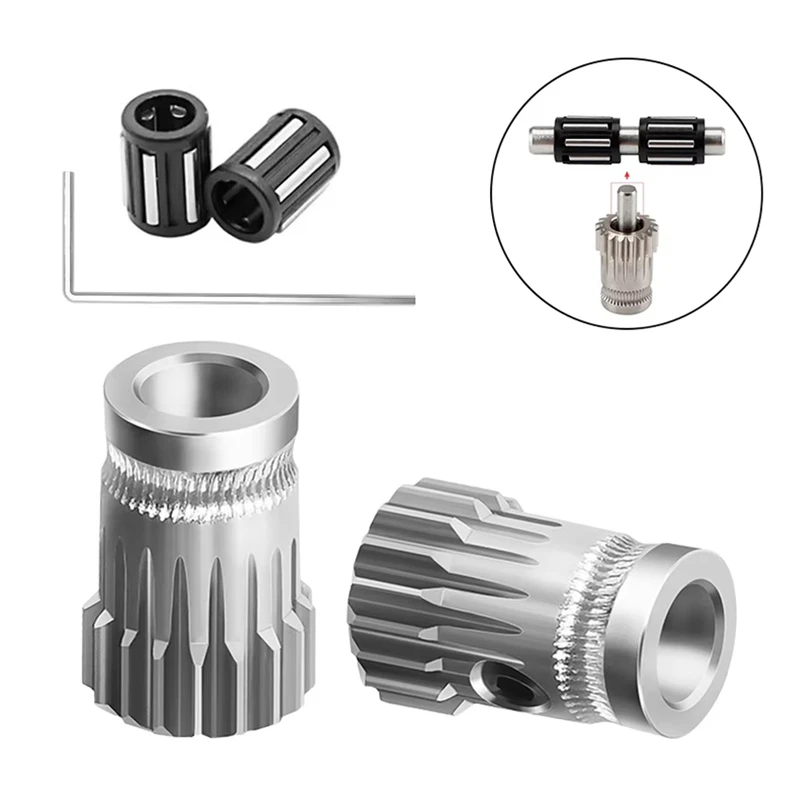 1 Satz gehärtete Dual-Drive-Zahnräder-Kit für Bowden Direct Extruder 1,75 mm für Ender 3 CR10 MK8 3D-Drucker Zubehör 3:1 Geschwindigkeitsrate Image