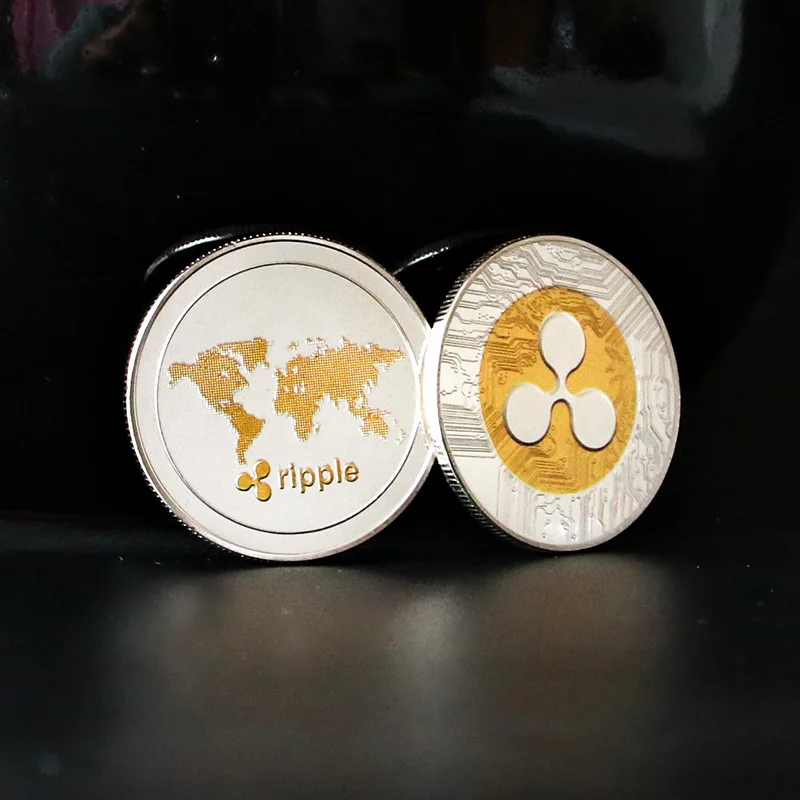 Ripple Souvenir Coin XRP CRYPTO Commemorative Collector's Coin Plated Iron Art Collection Image