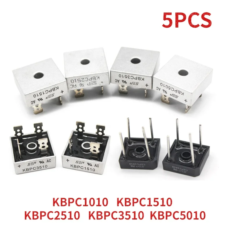 5PCS LAUBEI Diode Brückengleichrichter KBPC5010 KBPC1010 KBPC1510 KBPC2510 KBPC3510 Gleichrichter 10A 15A 25A 35A 50A Image
