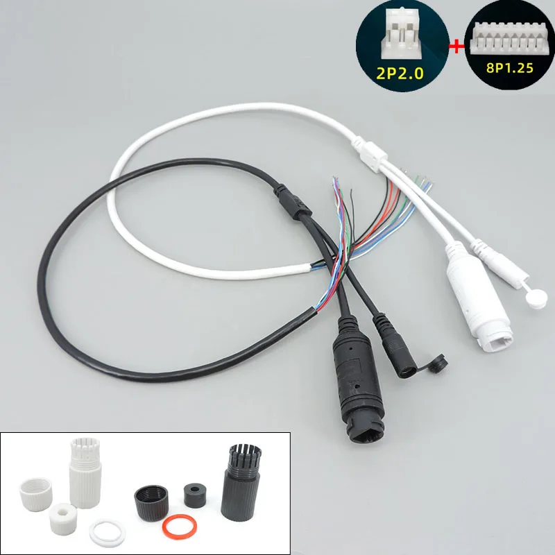 9-poliger Kern 48V bis 12V Poe Netzwerk Stromkabel DC Audio IP Kamera RJ45 Split Wire wasserdichte Abdeckung Poe Modul für CCTV IP-Kamera Image