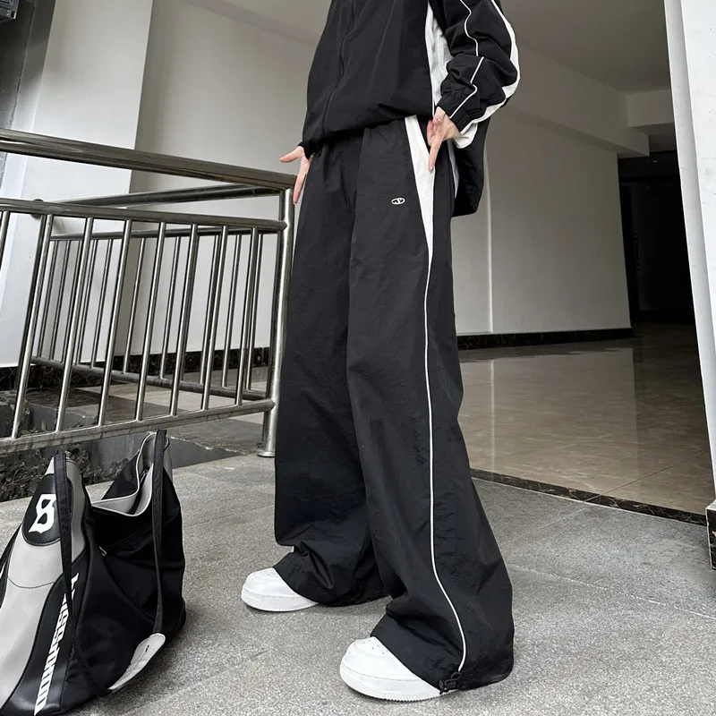 Frauen Casual Jogger Hosen Mode Streetwear Übergroßen Sport Breite Bein Hosen Hip Hop Y2k Jogginghose Hohe Taille Baggy Hosen Image