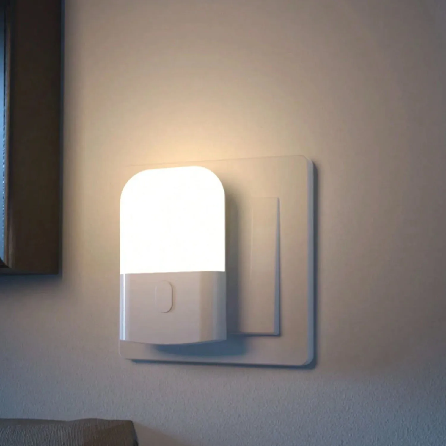 1/2 Stück Plug-in-LED-Nachtlicht, Mini-Warmweiß-LED-Nachtlicht, einstellbare Helligkeit für Schlafzimmer, Badezimmer, Küche, Flur