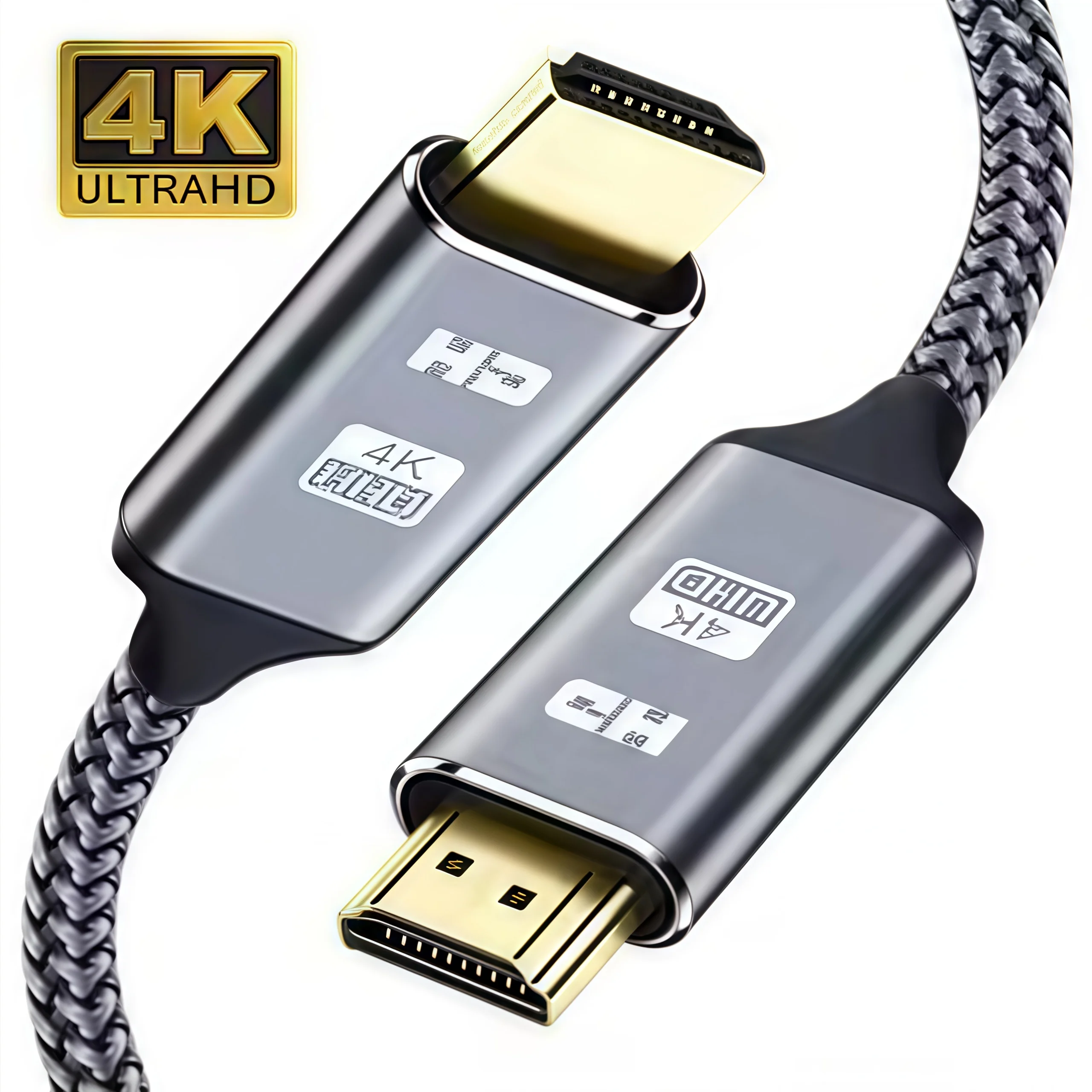HDMI 2.0 Kabel 4K HDR High Speed mit Ethernet – kompatibel mit 3D/ARC/PS5/PS4/Xbox/Fire TV/Blu-ray-Player Image