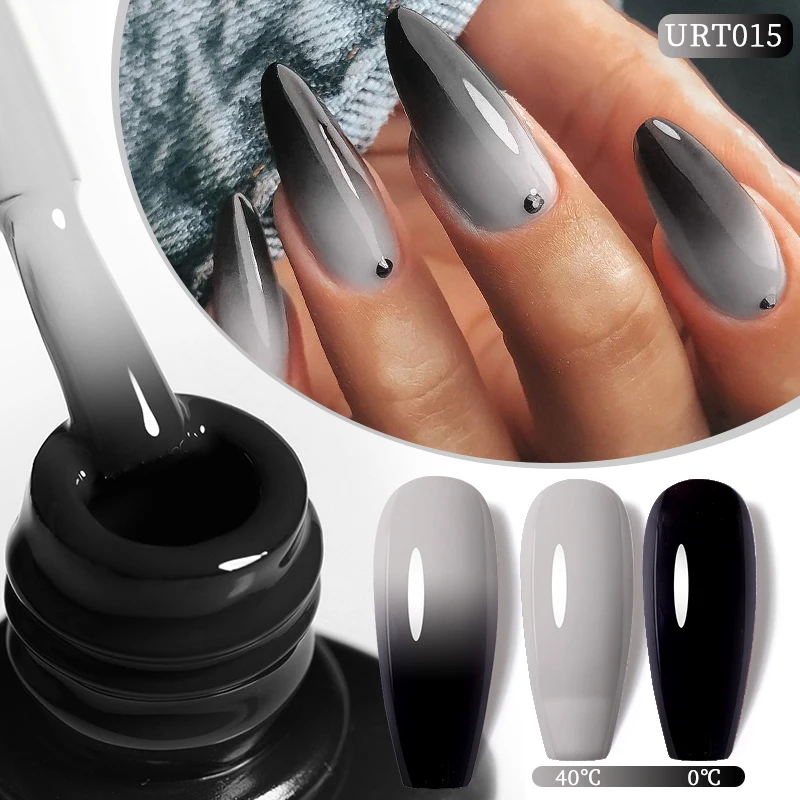 UR SUGAR 7/7,5 ml Thermal Gel Nagellack Temperatur Farbwechsel Gel Winter Semi Permanent Soak Off Nägel Kunst UV Gel Lack Image