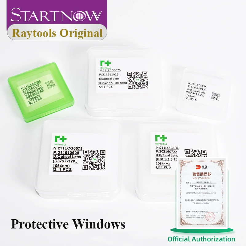 Startnow Original Raytools Laserschutzfenster 27,9 x 4,1 mm 211LCG0037 Faserlaserschutzlinse 37 x 7 20 kW 24,9 x 1,5 geschnittene Linse Image