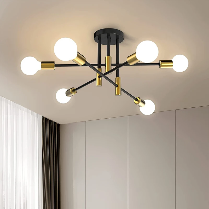 Retro industrielle Schmiedeeisen Decke Kronleuchter LED Decken leuchte Home Leuchte moderne Wohnzimmer Licht E27 Dekoration Lichter kronleuchter deckenlampen lampe wohnzimer kinderzimmer lampe decke lampen wohzimmer
