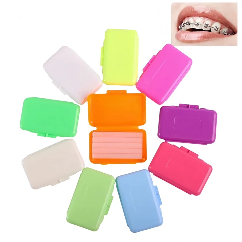 10 stücke Dental Kieferorthopädische Relief Wachs Mix Duft Für Zahnspangen Zahnfleisch Reizung Zähne Bleaching Schützen Lippen Dental Mundpflege Ortho Wachs Image