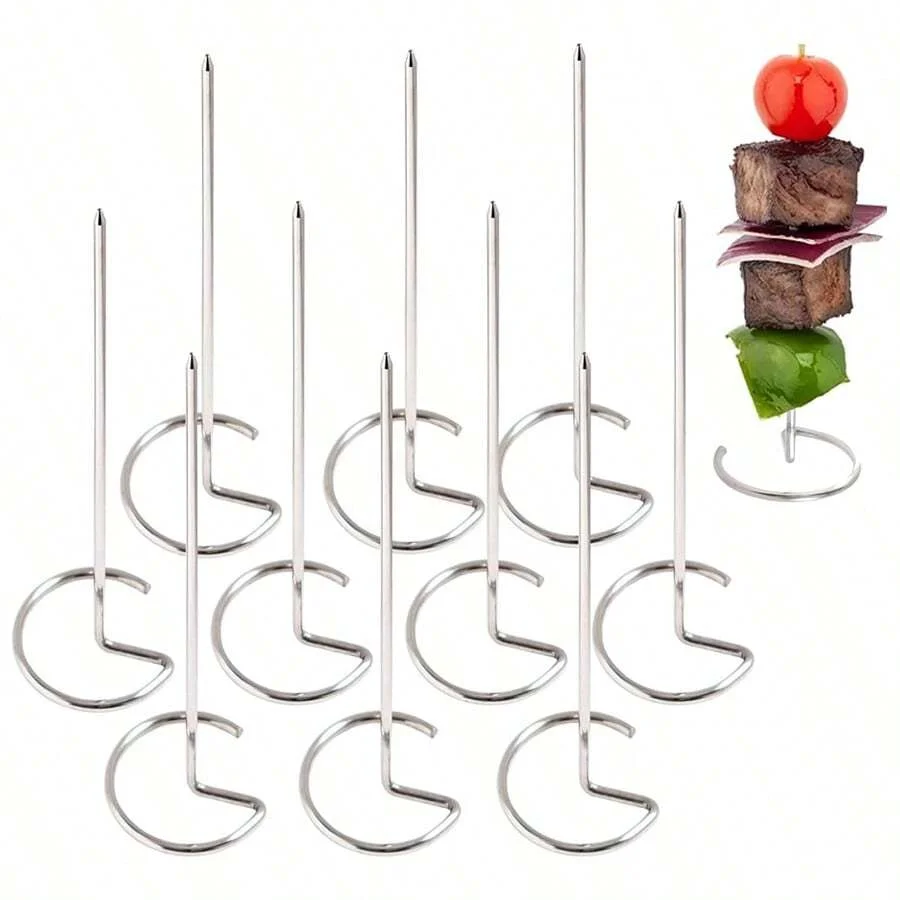 10/20/30 stücke Kabob Spieße Edelstahl Sticks Für Grillen Wiederverwendbare Kebab Werkzeug Grill Edelstahl BBQ Stick Huhn