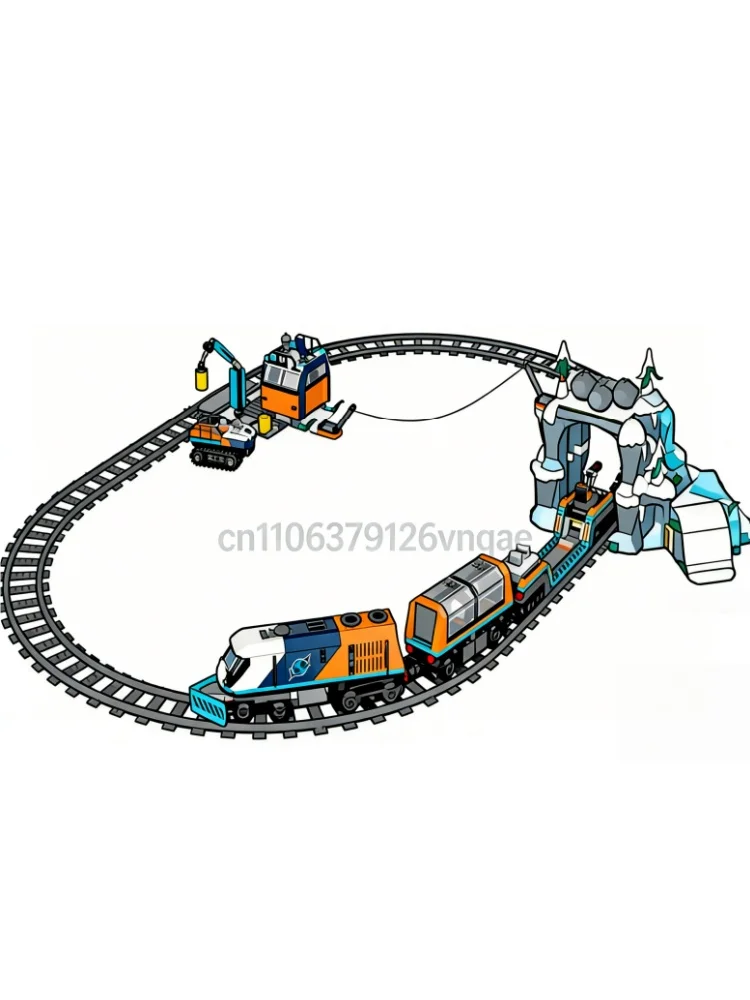 MOC Ferngesteuerter Polar Adventure Express Zug Spielset Geeignet für Kinder zum Zusammenbauen für Stadtbahn-Enthusiasten Image