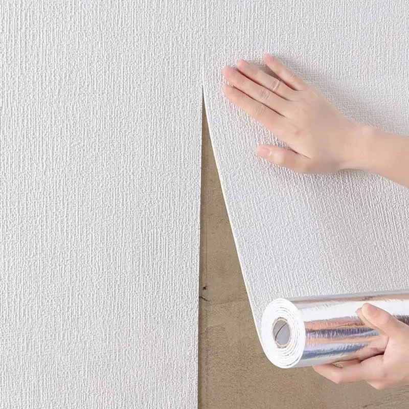 Leinen Tapete selbst klebend wasserdicht feuchtigkeit beständig und schimmel resistent 3d Wanda uf kleber Home Wohnzimmer Wand dekoration Image