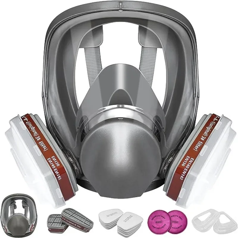 6800 Industrielle Malerei Sprühen Atemschutzmaske Gasmaske Filter Anzüge Sicherheit Arbeitsschutz Staub Vollgesichtsmaske Ersetzen für 3M Image