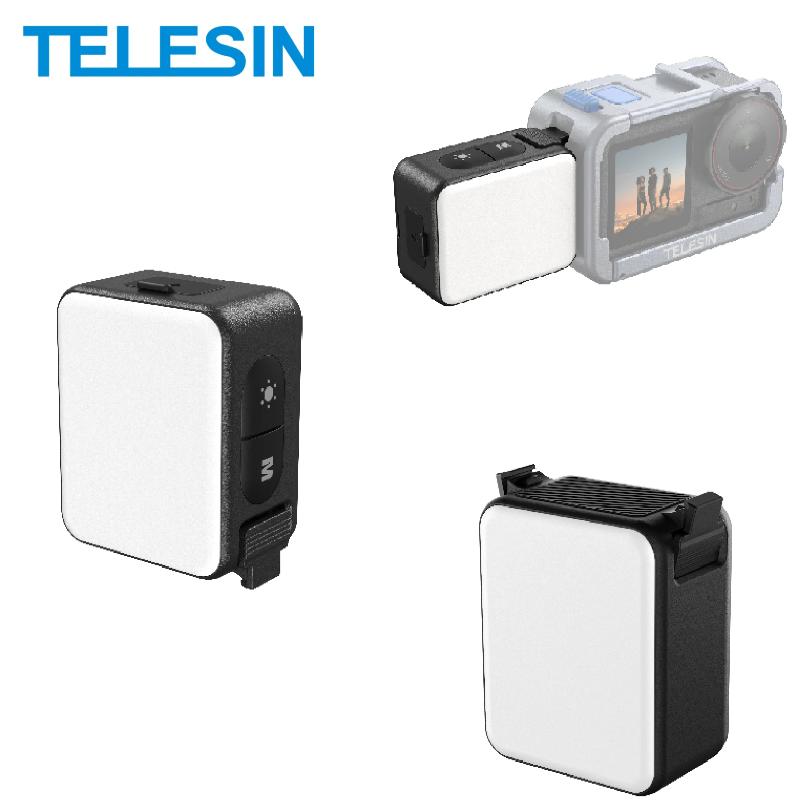 TELESIN Quick Release Mini Füllen Licht Mini Wasserdichte Selfie Licht Für DJI OSMO Action 2 3 4 5 pro Selfie Licht Für OSMO Action Image