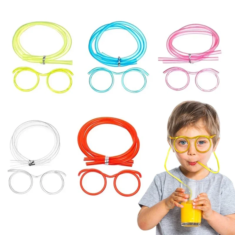 1/5PCS Stroh Gläser Lustige Weiche PVC Flexible Trinken Rohr Neuheit Unterhaltung Zubehör Party Bar Liefert Weihnachten geschenk Image
