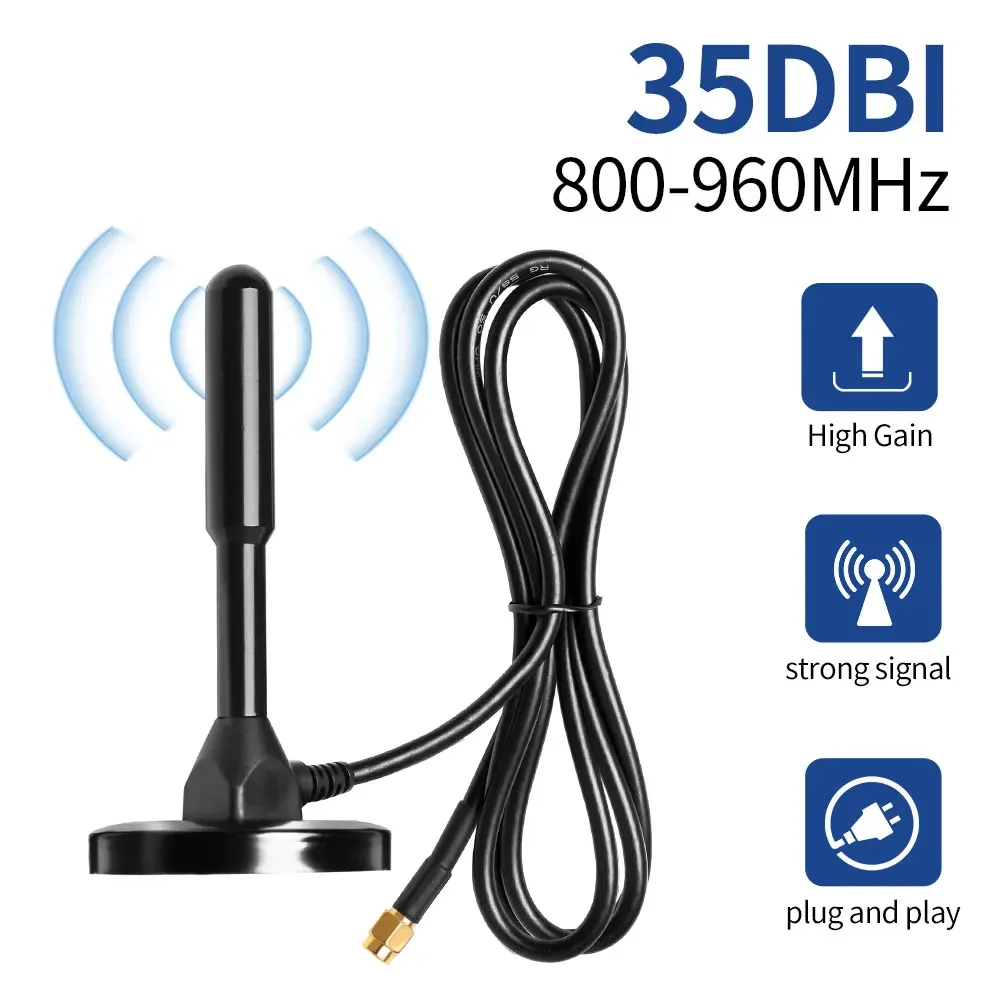 868 MHz 915 MHz LORA Antenne Omni Outdoor Sucker High Gain 35 dBi reiner Kupferstab große magnetische Basisantenne Image