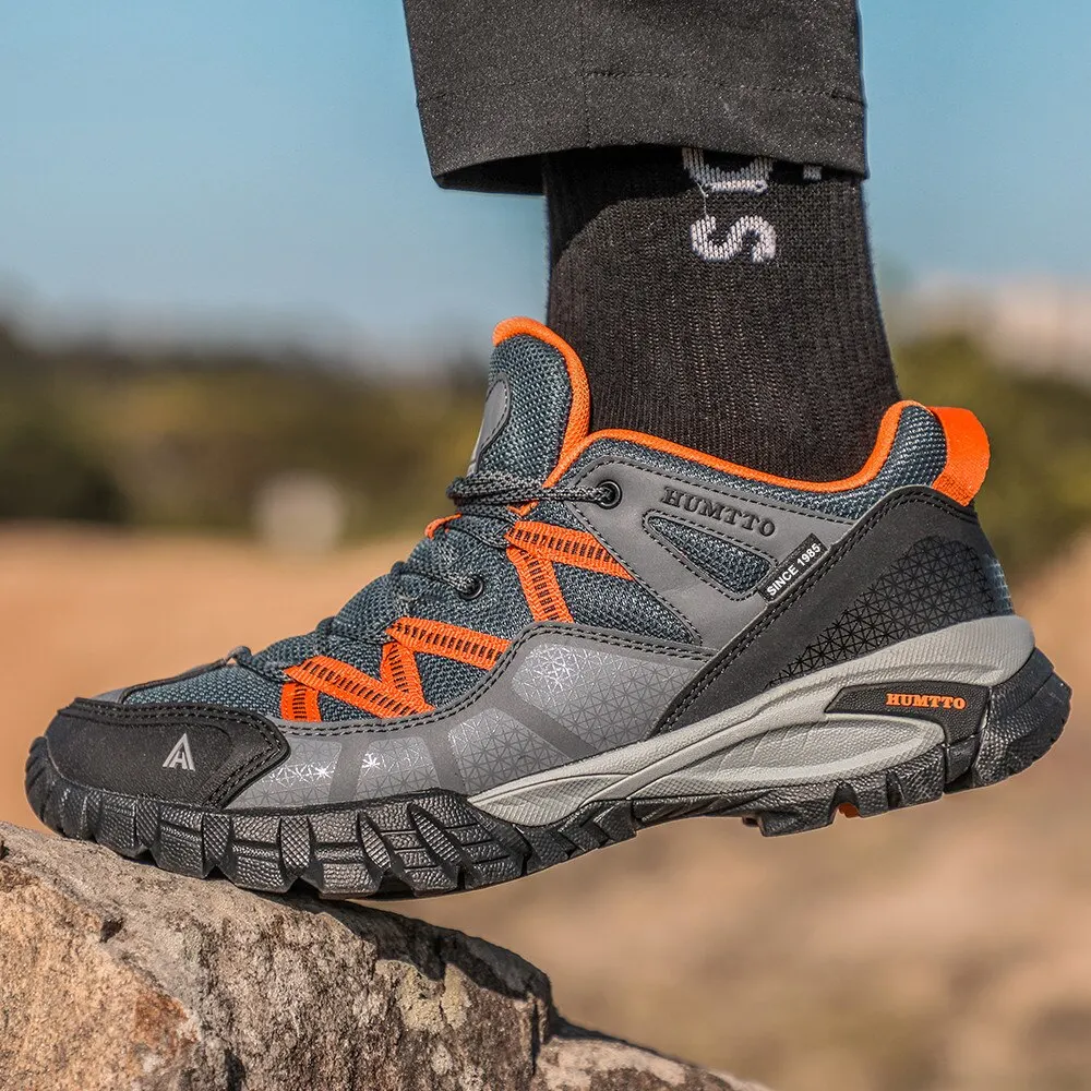 HUMTTO Atmungsaktive Wandern Herren Sportschuhe Luxus Designer Klettern Trekking Turnschuhe für Männer Outdoor Arbeit Mann Stiefel 110609 A