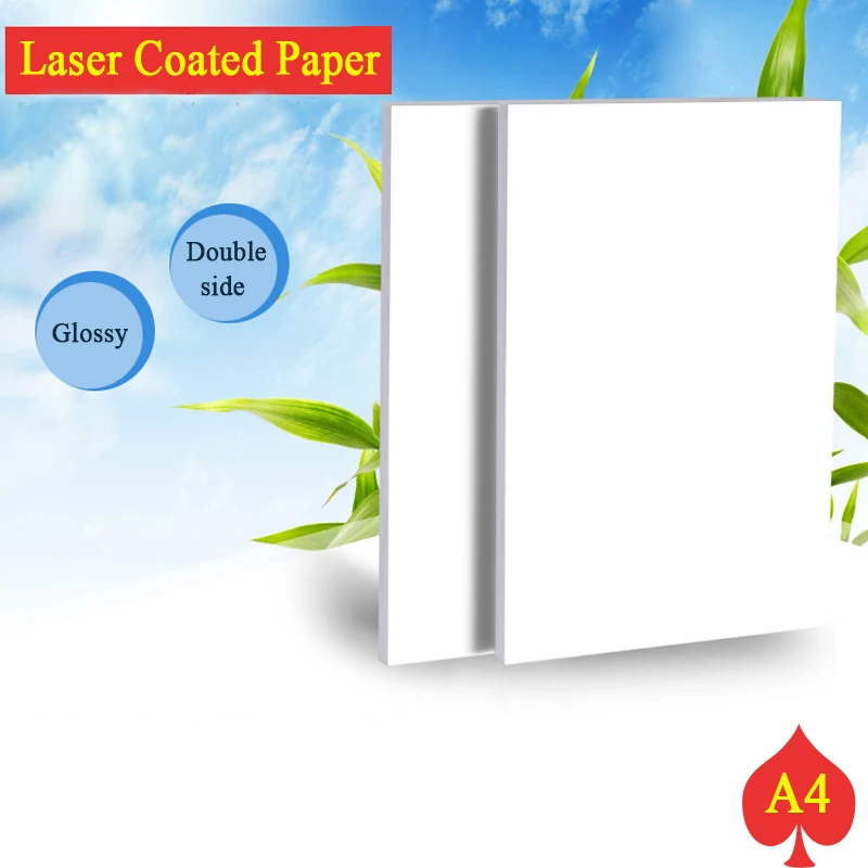 A4 Doppel Side high glossy photo papier für laser drucker 105g 128g 157g 200g 250g 300g laser druck papier Laser beschichtet papier