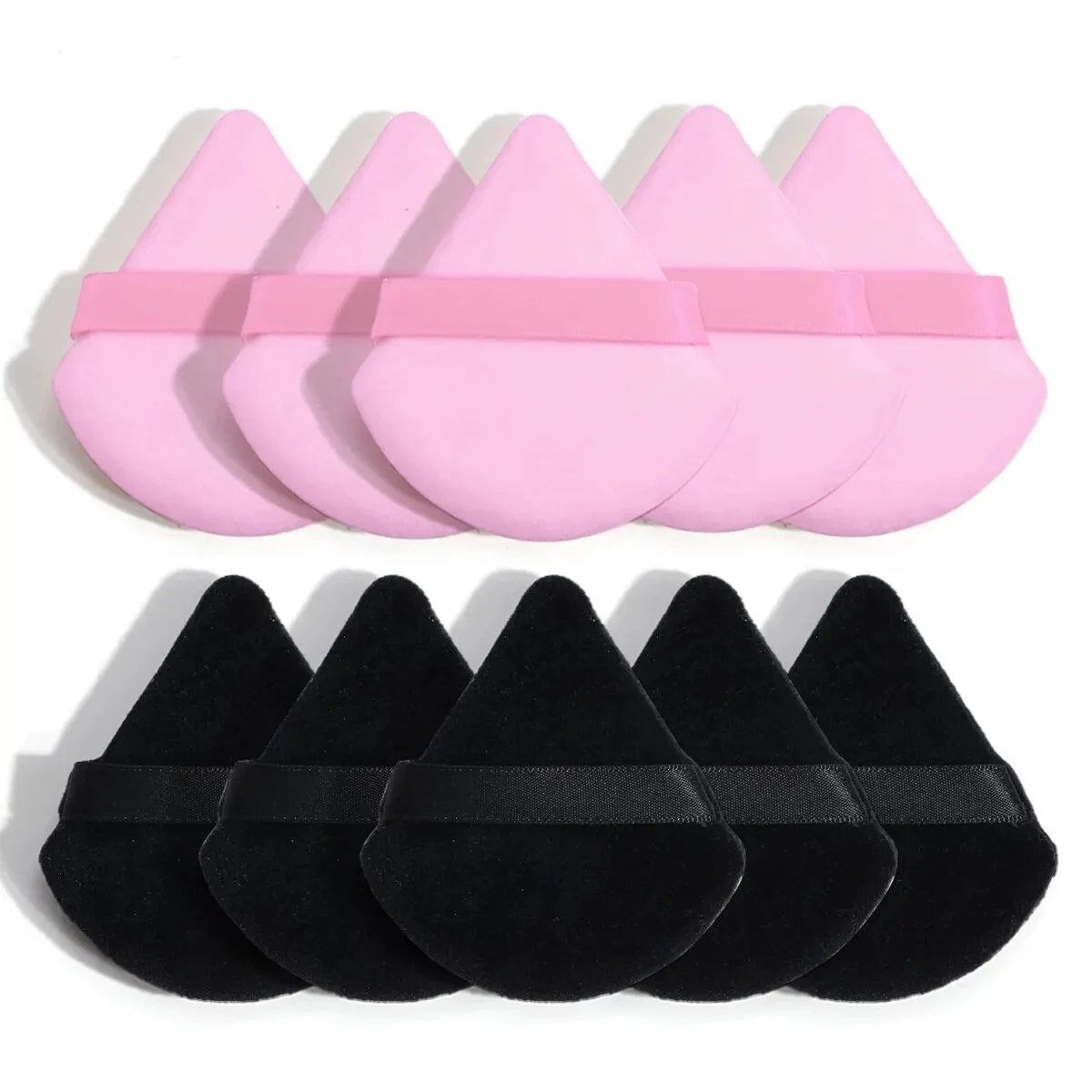 10Pcs Dreieck Puderquaste Nass Trocken Verwenden Für Lose Pulver Flüssigkeit Kosmetische Weiche Plüsch Puderquaste Make-Up Foundation Neue in Trend Image