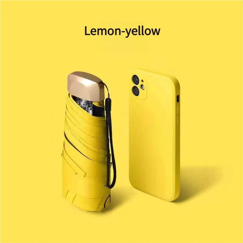 55 % Rabatt auf Mini-Sonnenschirme, kleine Tasche, Regenschirm, Vinyl, faltbar, UV-Schutz, Sonnenschutz, Taschen-Sonnenschirm, Kapsel Image