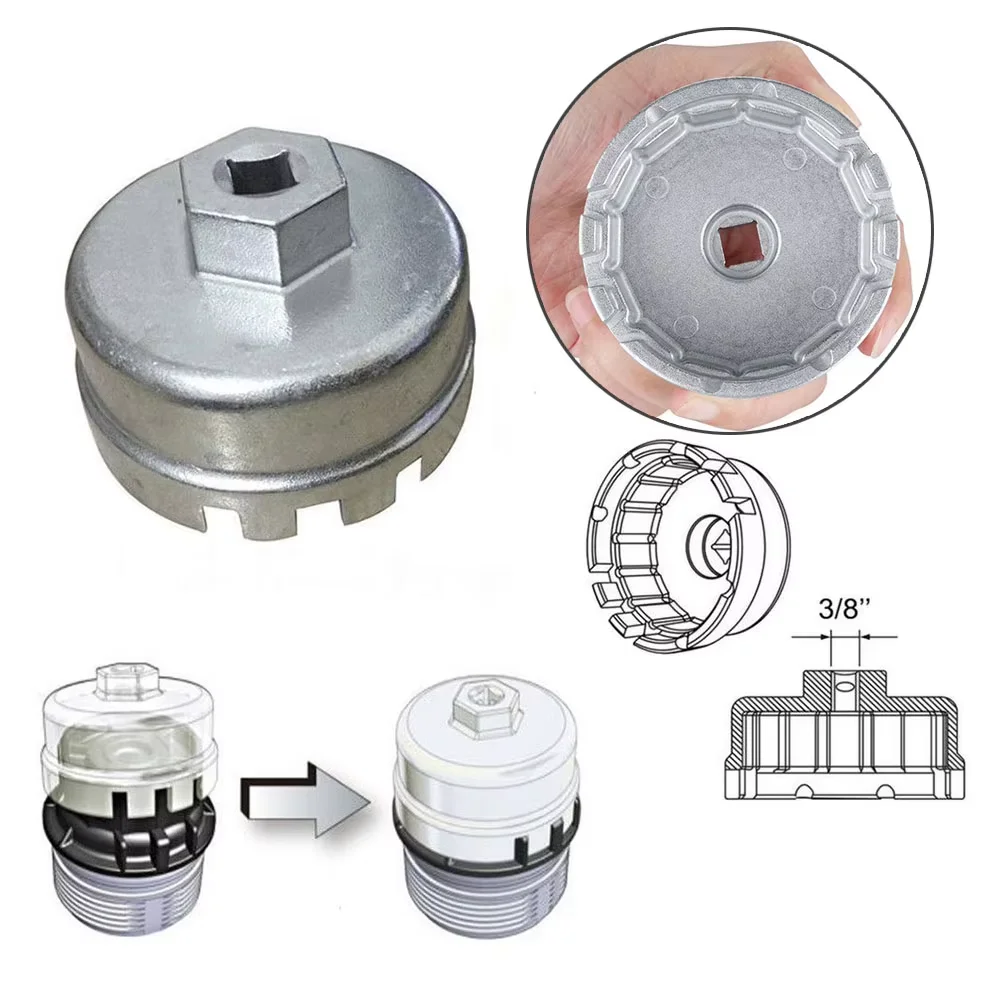 Professioneller Aluminium-Auto-Ölfilterschlüssel Hattype-Schraubenschlüssel für Toyota Prius Corolla Rav4 Matrix Lexus Camry Tundra Sienna Avalon Image