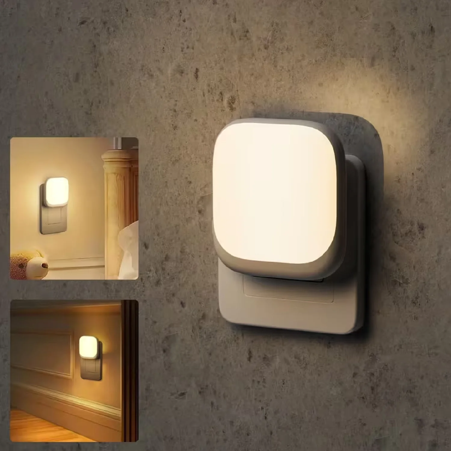 1/2 Stück LED-Plug-in-Nachtlicht, mit Lichtsensor, 0,5 W Plug-in-Nachtlicht, geeignet für Erwachsene, 2700 K warmweißes Nachtlicht