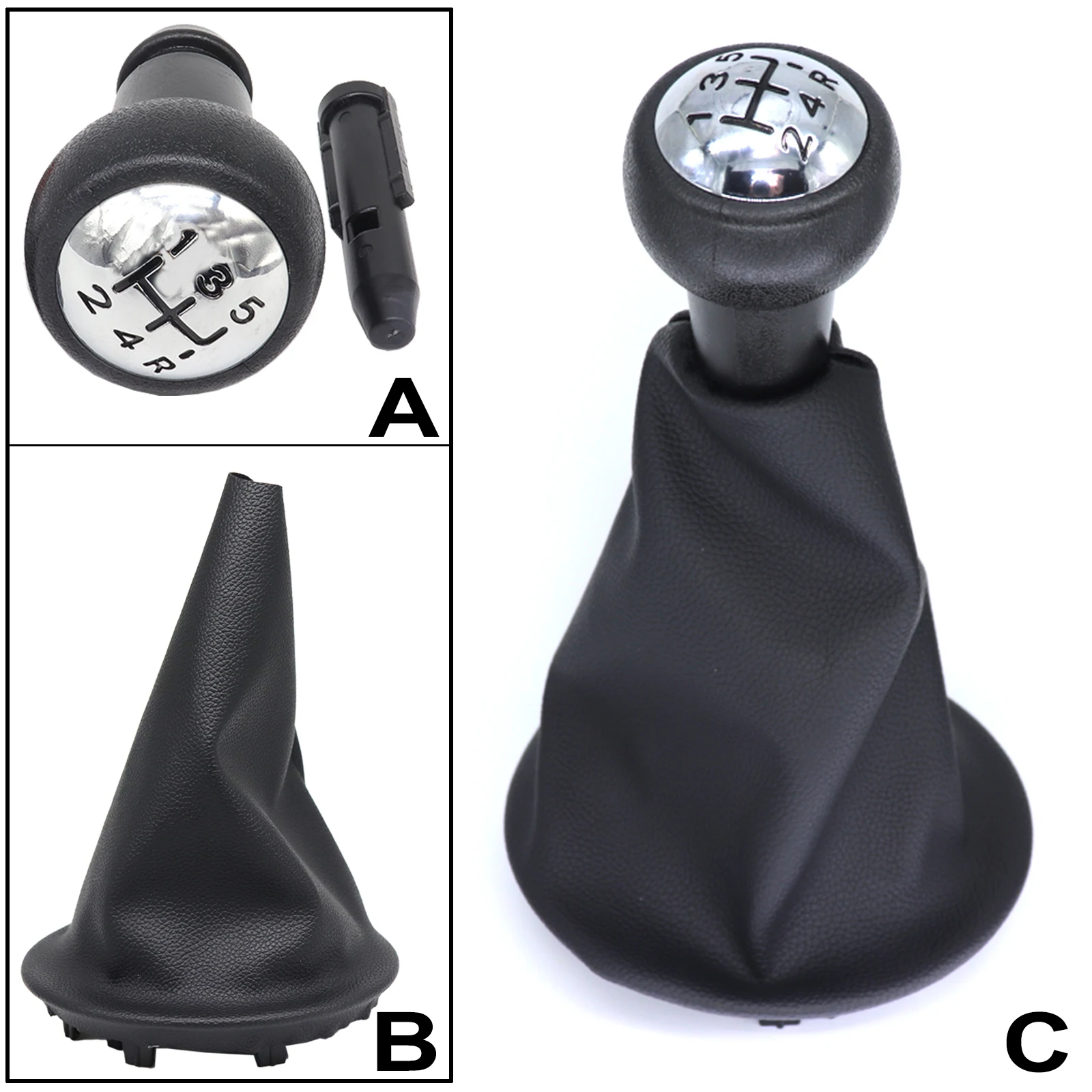5-Gang-Schaltknauf für Peugeot Partner Tepee Citroen Berlingo B9 Multispace Schalthebel Stick Gaiter Boot 2011 2013 2015 Image