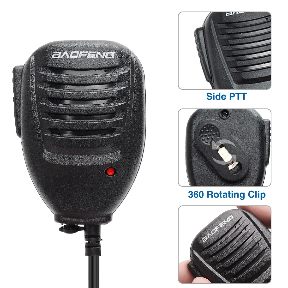 Baofeng Mikrofon Lautsprecher Mic PTT Schulter Für DM-1701 UV-18 Pro UV5RH Ham Radio QuanSheng UV-K5 UV-K6 UV-5RPLUS Walkie Talkie Image