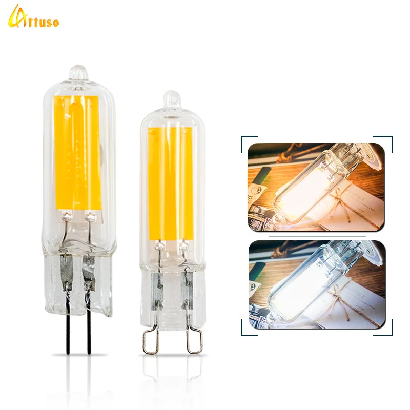 G9 LED Lampe AC 220 V 240 V 6 W 9 W Glas G4 COB Led-lampe Warm/Kalt Weiß Lampada scheinwerfer 360 Grad Winkel Ersetzen Halogen Licht Image