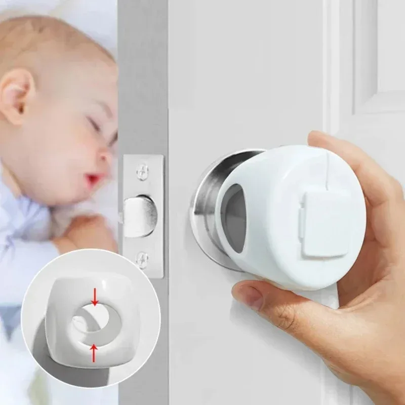 Baby-Sicherheits-Türschloss mit Schutzhülle, Kindersicherheitsdesign, verhindert unfallliche Öffnung, unverzichtbar für die Sicherheit zu Hause Image