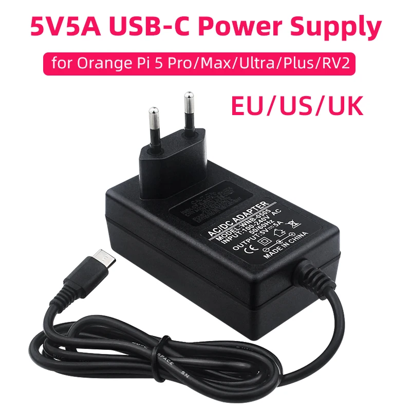 5V 5A Netzteil für Orange Pi 5 Pro / Max / Ultra / Plus / 4A / RV/ RV2 USB Typ-C Port EU US UK Stecker Raspberry Pi 5 Image