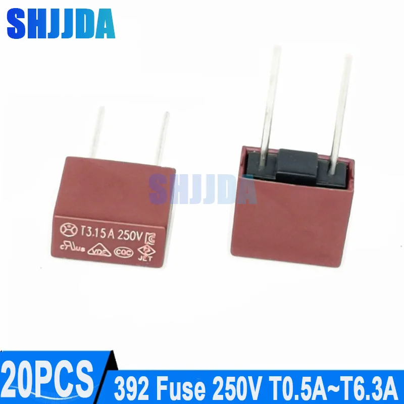 (20 Stück) 392 Sicherung 250 V T0,5 A T1A T1,25 A T1,6 A T2A T2,5 A T3,15 A T4A T5A T6,3 A T8A T10A T15A Quadratische 392 Sicherung LCD TV Power Sicherung Image