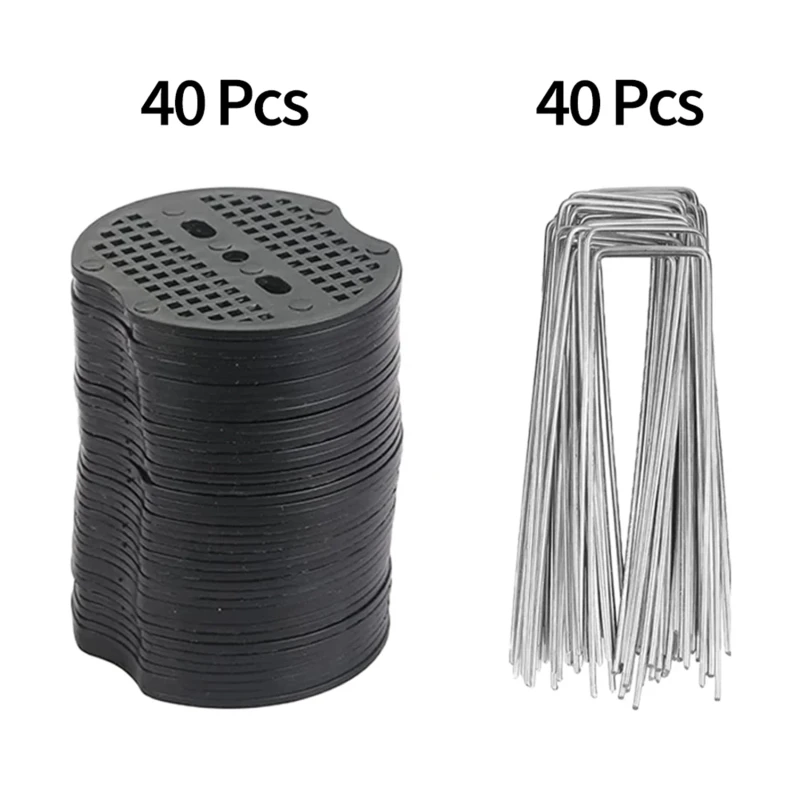 Garten Peg Silber Metall U-Form Garten Heftklammer Garten Boden Nagel Film Feste Pegs Garten Befestigungs Werkzeuge Film Peg