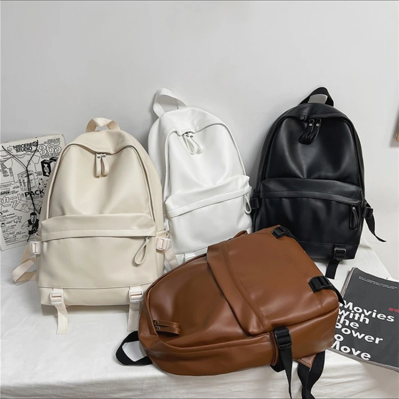 Großer Rucksack Damen Lederrucksack Damen Rucksack Reiserucksäcke Schulter Schultaschen für Mädchen im Teenageralter Mochila Rucksack Image