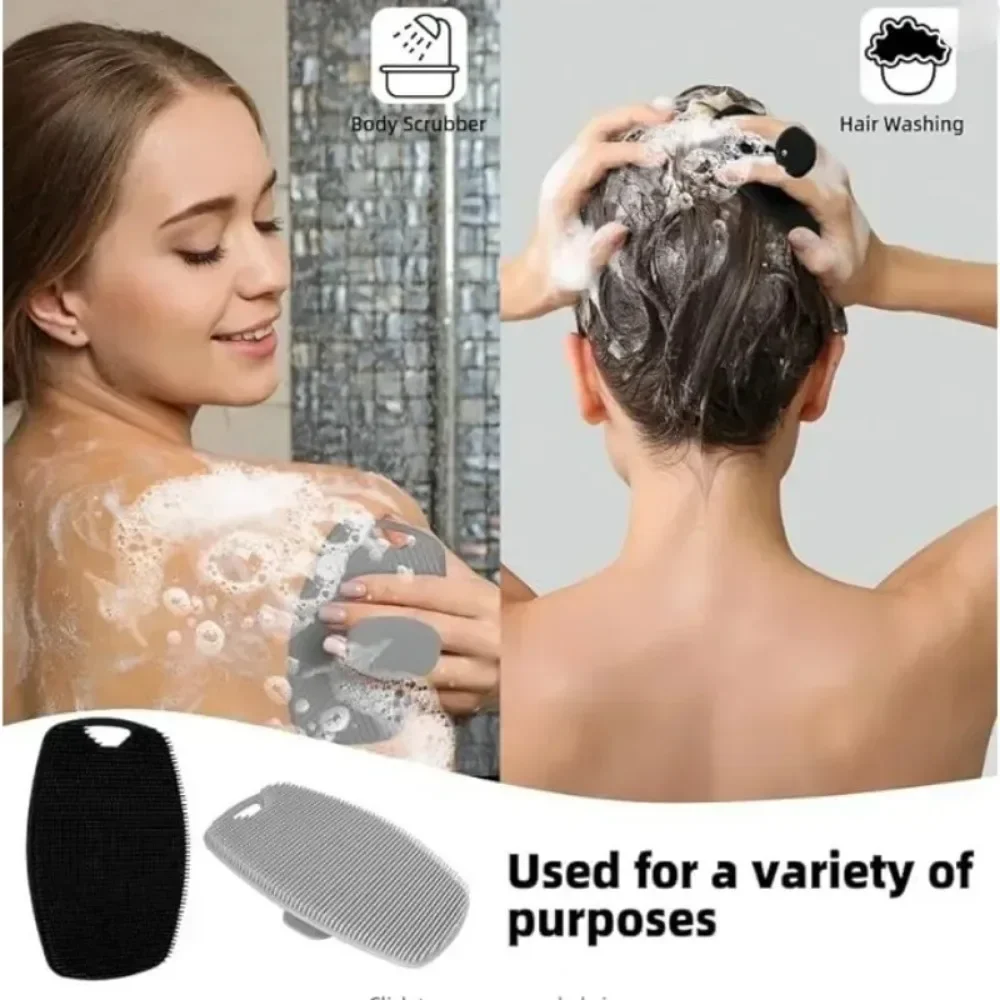 Weiche Silikon-Peeling-Bürste, Reiniger, manuelle Körperreinigung, Körperpflege, Wäscher, Dusche, sanfte Massage, Badebürste für Männer Image