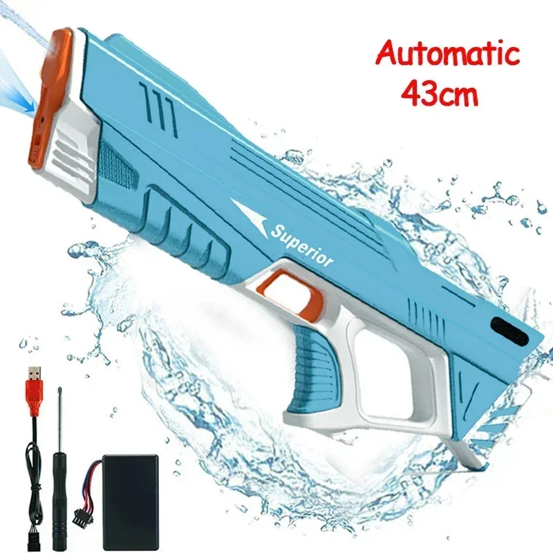 Elektrische Wasser Pistolen Für Erwachsene Leistungsstarke Spritzen Automatische Wasser Saug Wasser Blasters Sommer Outdoor Strand Spielzeug Für jungen Kind Geschenk Image