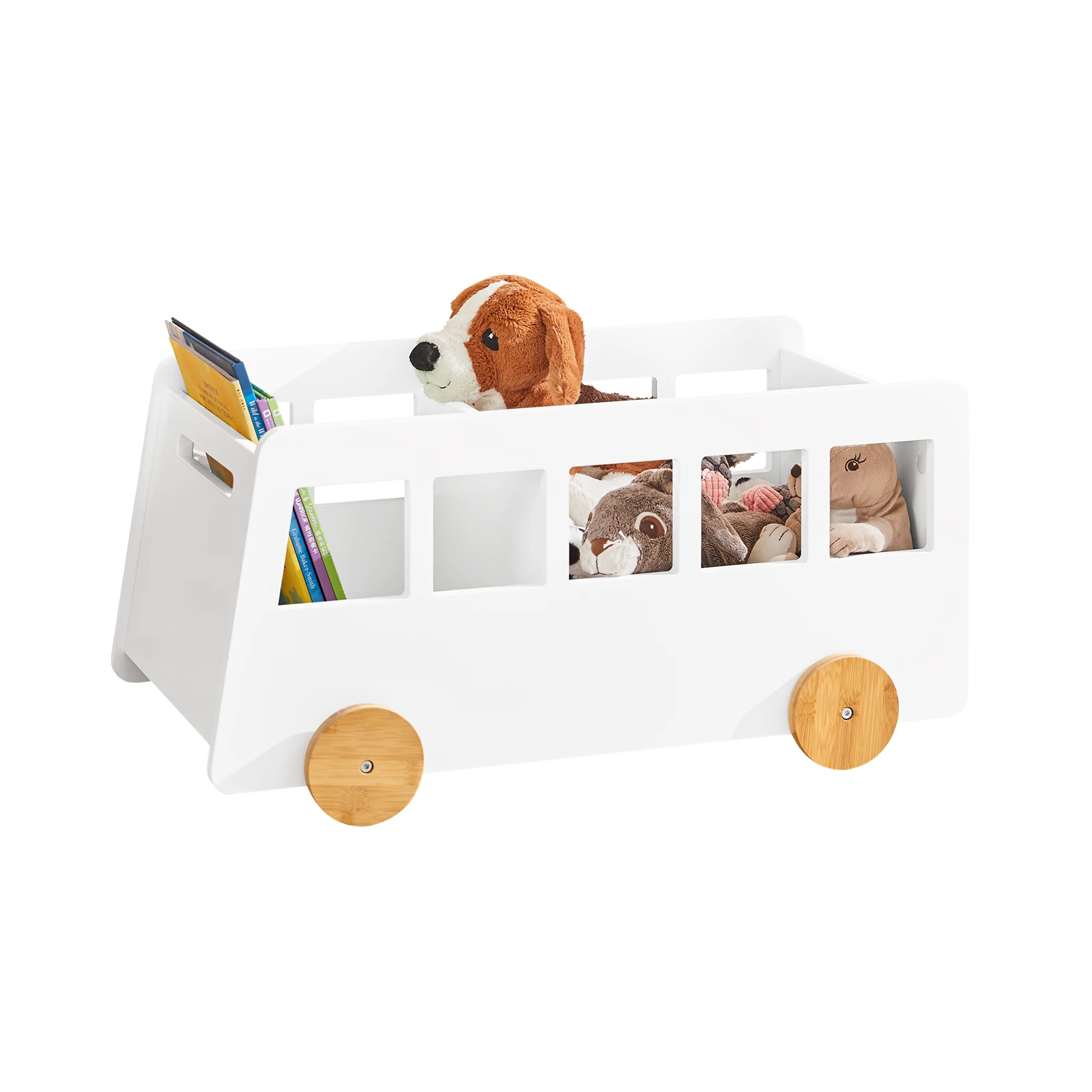 SoBuy KMB41-W Kinderregal Aufbewahrungsregal für Kinder Bücherständer Spielzeugregal Bücherregal Kinder BHT ca.: 68x33x43cm