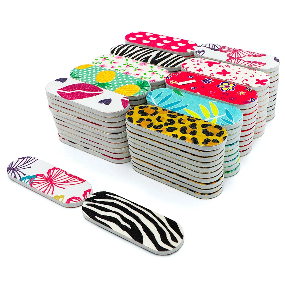 50Pcs Nagel Dateien Doppelseitige Boards Mini Fingernagel Dateien Bunte Schleif Block Gel Polieren Schaum Maniküre Pediküre Werkzeug Image