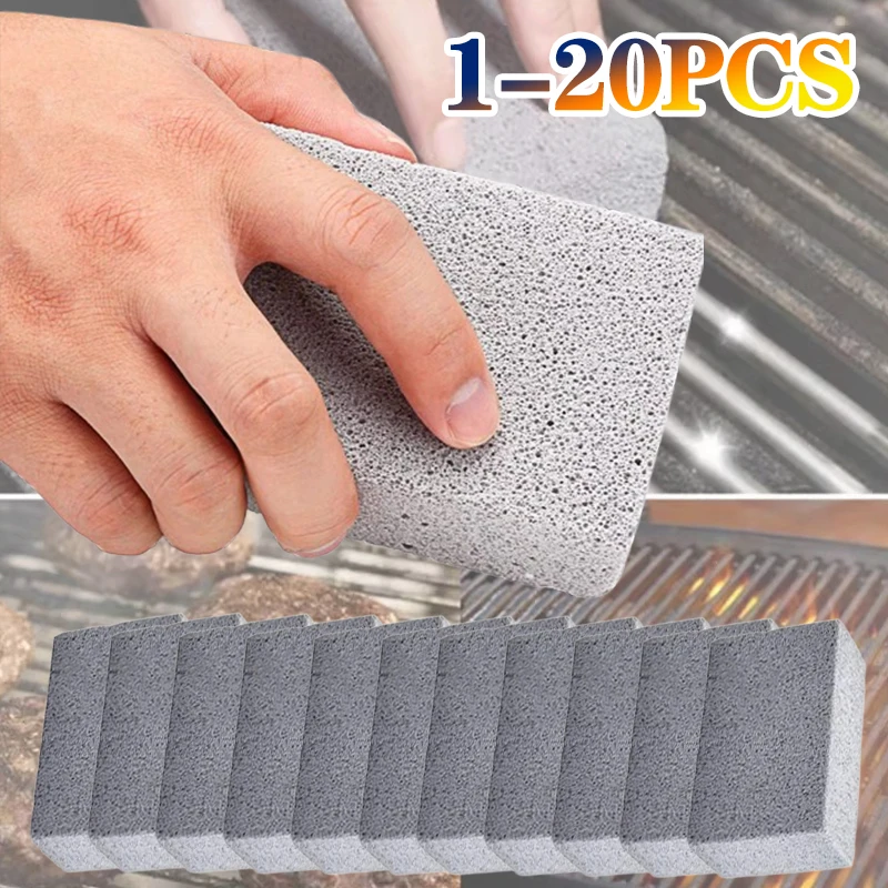 1-20PCS BBQ Grill Reinigung Ziegel BBQ Hitzebeständige Reinigung Bimsstein Pinsel Leistungsstarke Fleck Entferner Reinigung Werkzeuge BBQ werkzeuge Image